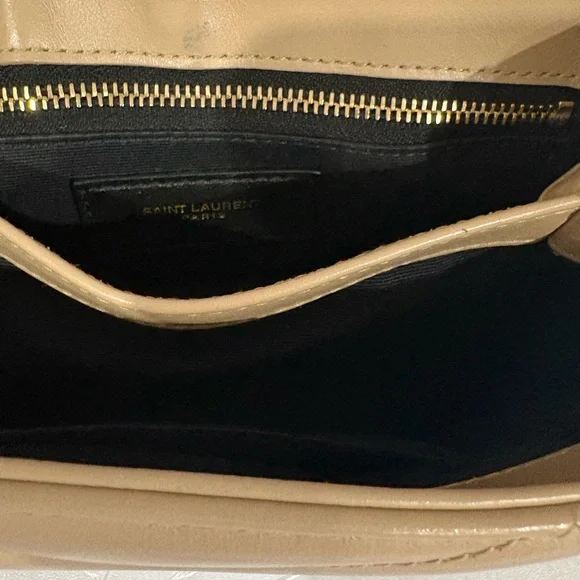 Saint Laurent YSL small Toy Lou Lou Tan beige Leather Crossbody Bag - Picture 9 of 13